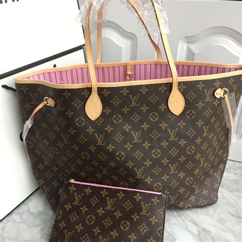 lv neverfull monogram v|lv monogram neverfull pink interior.